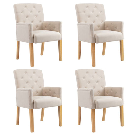 Chaise De Salle À Manger Avec Accoudoirs Tissu