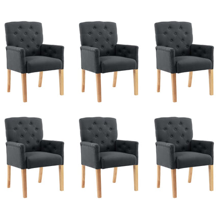 Chaise De Salle À Manger Avec Accoudoirs Tissu