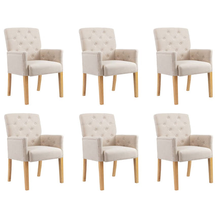 Chaise De Salle À Manger Avec Accoudoirs Tissu