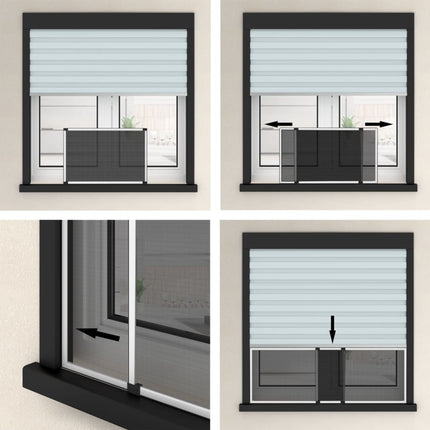 Moustiquaire Extensible Pour Fenêtres (75-143)X50 Cm
