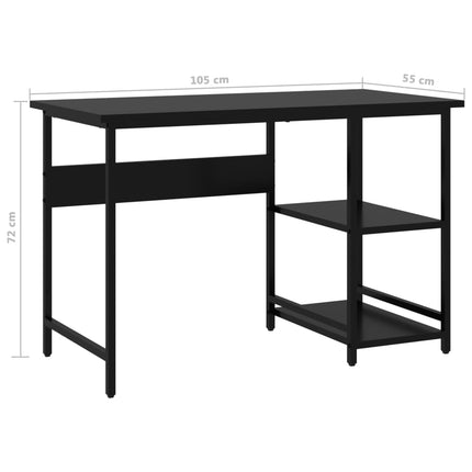Bureau D'ordinateur 105X55X72 Cm Mdf Et Métal