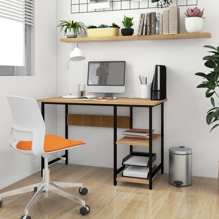 Bureau D'ordinateur 105X55X72 Cm Mdf Et Métal