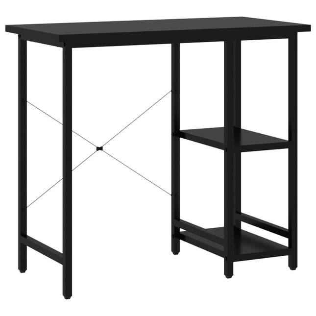 Bureau D'ordinateur 80X40X72 Cm Mdf Et Métal