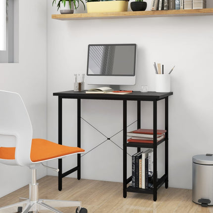 Bureau D'ordinateur 80X40X72 Cm Mdf Et Métal