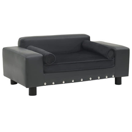 Canapé Pour Chien 81X43X31 Cm Peluche Et Similicuir