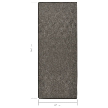 Tapis De Couloir Aspect De Sisal Anthracite