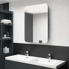 Armoire De Salle De Bain À Miroir Led 60X11X80 Cm