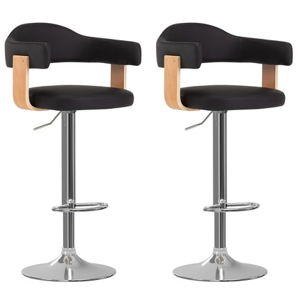 Tabourets De Bar Lot De 2 Bois Courbé