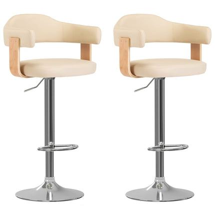 Tabourets De Bar Lot De 2 Bois Courbé