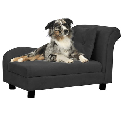 Canapé Pour Chien Avec Oreiller 83X44X44 Cm Peluche