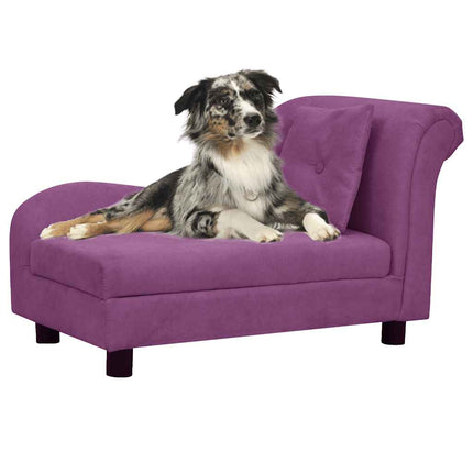 Canapé Pour Chien Avec Oreiller 83X44X44 Cm Peluche