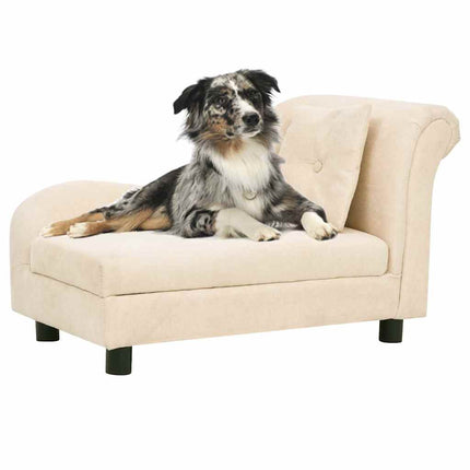 Canapé Pour Chien Avec Oreiller 83X44X44 Cm Peluche