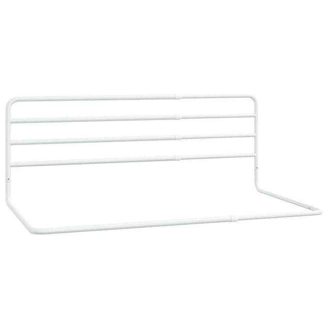 Barrière De Sécurité De Lit D'enfant Blanc (76-137)X55 Cm Fer