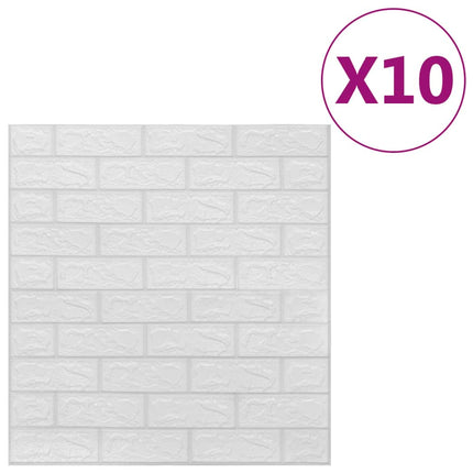 Papier Peint 3D Autoadhésif Briques 10 Pcs