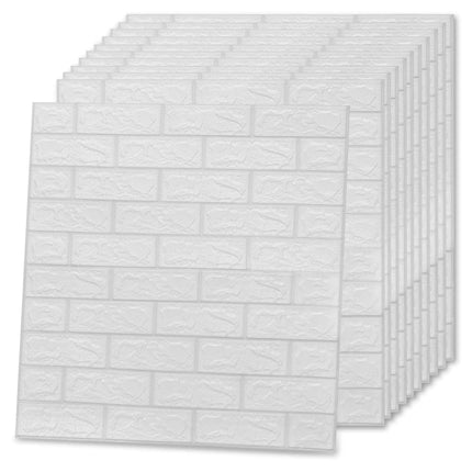 Papier Peint 3D Autoadhésif Briques 10 Pcs