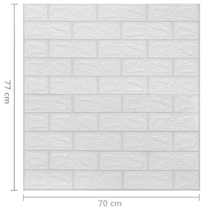 Papier Peint 3D Autoadhésif Briques 10 Pcs