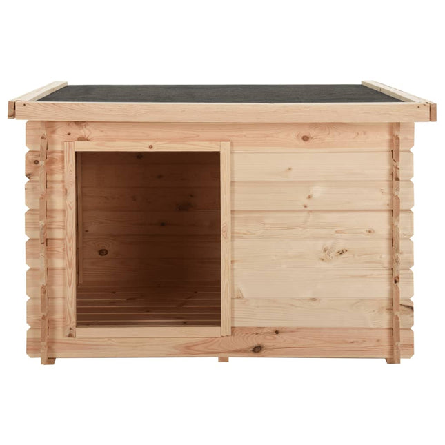 Niche Pour Chiens 122,5X118X82,6 Cm Bois De Pin Massif 14 Mm