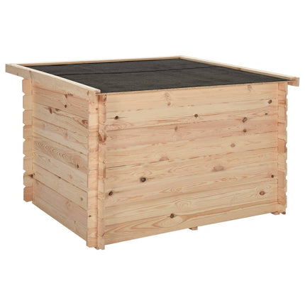 Niche Pour Chiens 122,5X118X82,6 Cm Bois De Pin Massif 14 Mm