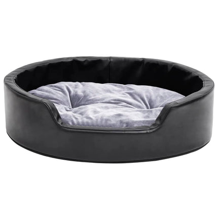 Lit Pour Chiens Noir Et Peluche Et Similicuir
