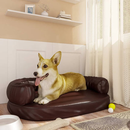 Lit Pour Chien Ergonomique Mousse 60X42Cm Similicuir