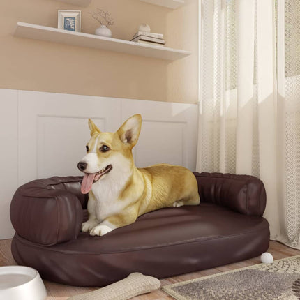 Lit Pour Chien Ergonomique Mousse 60X42Cm Similicuir