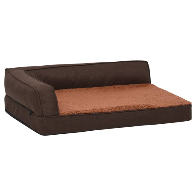 Matelas De Lit Ergonomique De Chien 60X42 Cm Polaire Aspect Lin