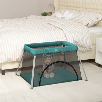 Parc Pour Bébé Avec Matelas Tissu De Lin