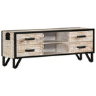 Meuble Tv 120X30X Bois D'acacia Massif
