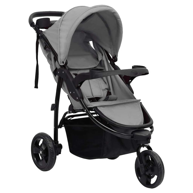 Poussette Bébé À 3 Roues Et Noir Acier