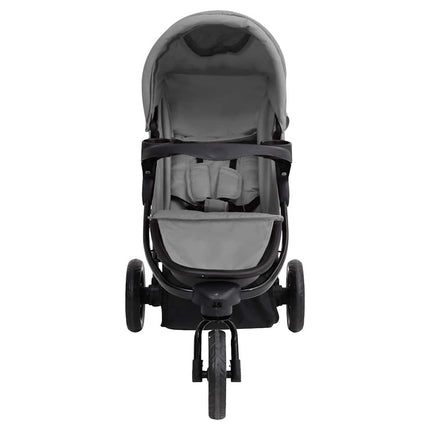 Poussette Bébé À 3 Roues Et Noir Acier