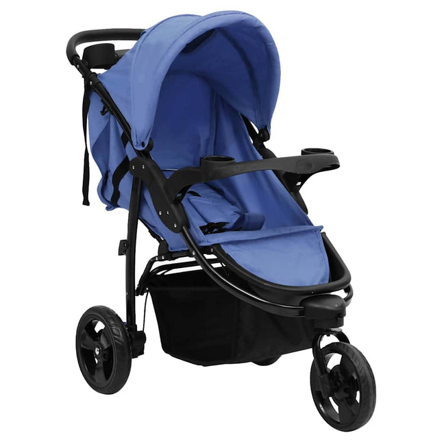 Poussette Bébé À 3 Roues Et Noir Acier
