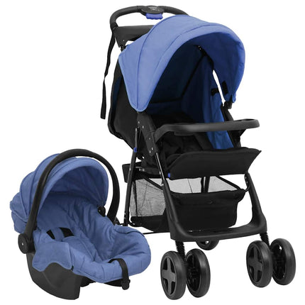 Poussette Pour Bébé 2-En-1 Et Noir Acier