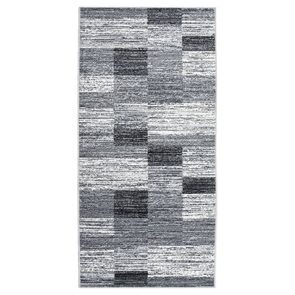 Tapis Bcf Gris Avec Motif De Blocs