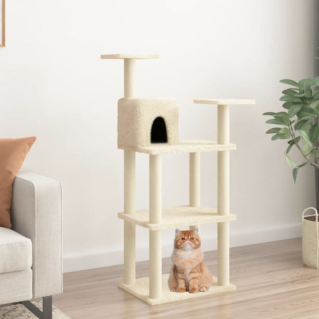 Arbre À Chat Avec Griffoirs En Sisal 118,5 Cm