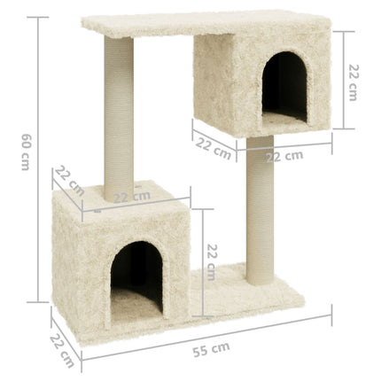 Arbre À Chat Avec Griffoirs En Sisal 60 Cm