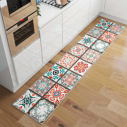 Tapis Imprimé De Couloir Lavable Pliable Polyester