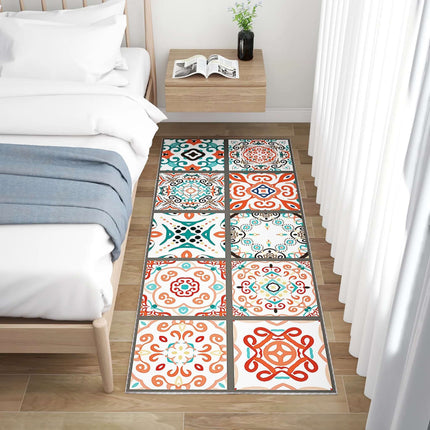 Tapis Imprimé De Couloir Lavable Pliable Polyester