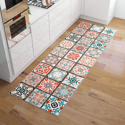 Tapis Imprimé De Couloir Lavable Pliable Polyester