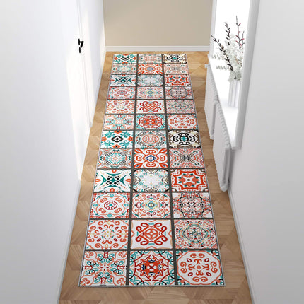 Tapis Imprimé De Couloir Lavable Pliable Polyester