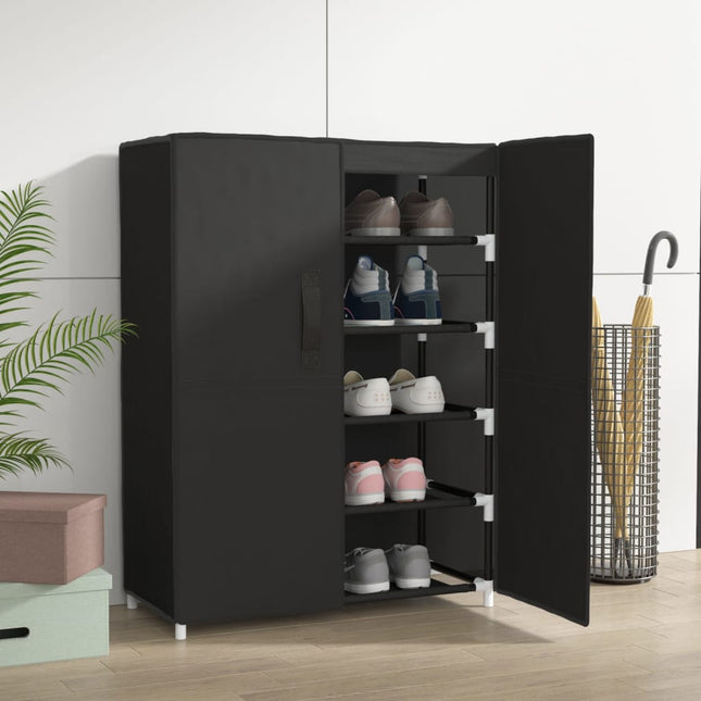 Armoire À Chaussures 60X30X Tissu Noir