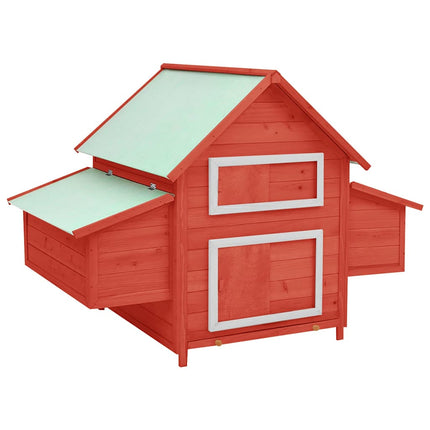 Poulailler 150X96X110 Cm Bois De Sapin Massif