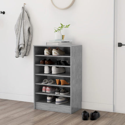Armoire À Chaussures Bois D’ingénierie Gris Béton