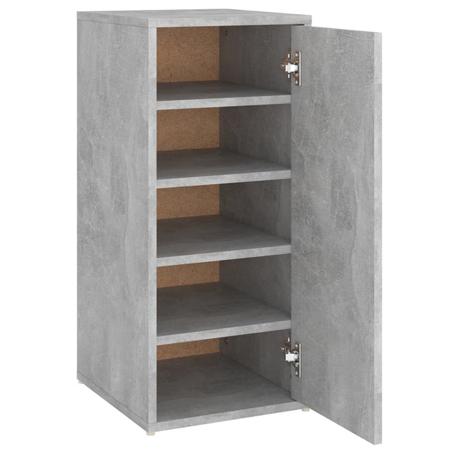 Armoire À Chaussures Bois D’ingénierie Gris Béton