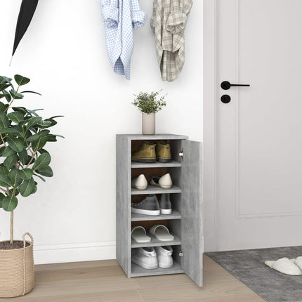 Armoire À Chaussures Bois D’ingénierie Gris Béton