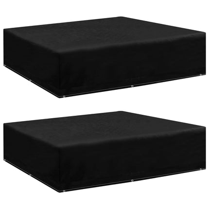 Housses De Salon De Jardin 2 Pcs Rotin 8 Œillets 113X113 Cm