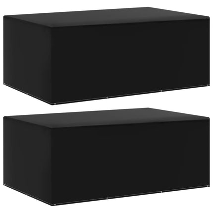 Housses De Salon De Jardin 2 Pcs Rotin 8 Œillets 113X113 Cm