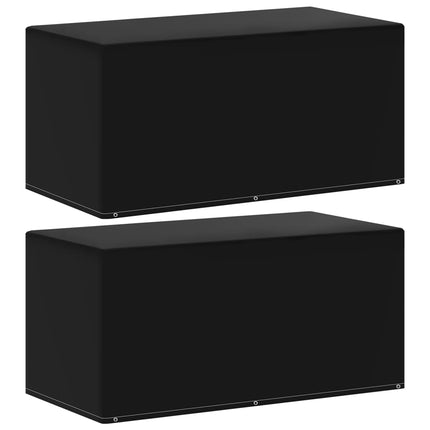 Housses De Salon De Jardin 2 Pcs Rotin 8 Œillets 113X113 Cm