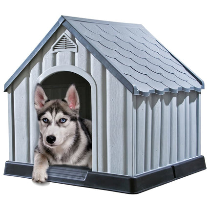 Niche Pour Chiens Gris 92X87X91 Cm Plastique