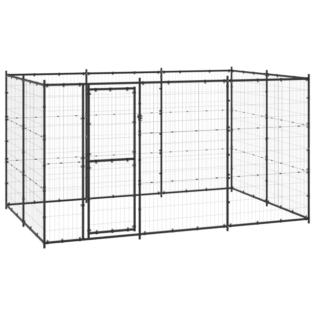 Chenil Extérieur Acier 7,26 M² Noir