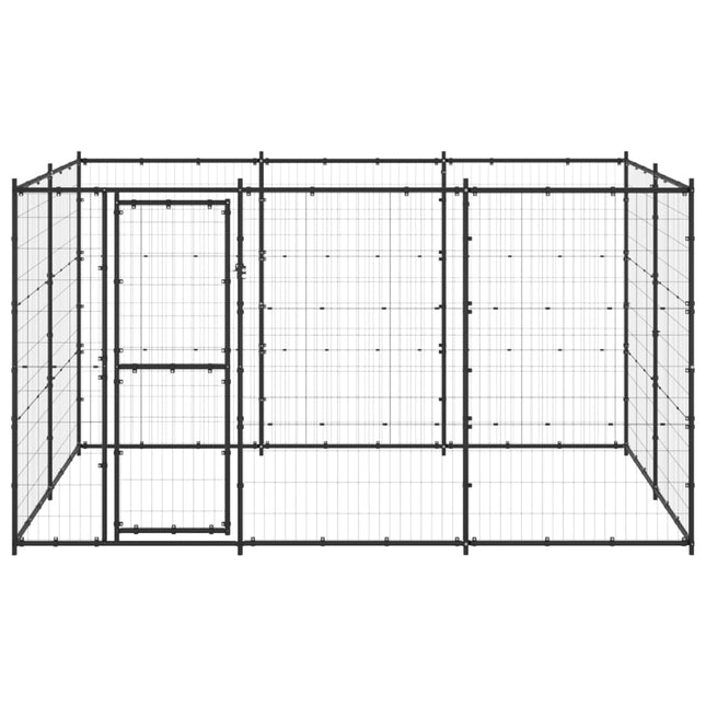 Chenil Extérieur Acier 7,26 M² Noir